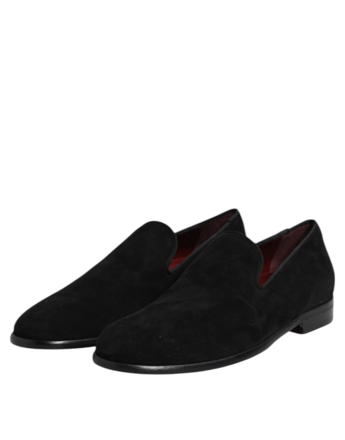 Dolce & Gabbana Black Suede Slipper Formal Shoes