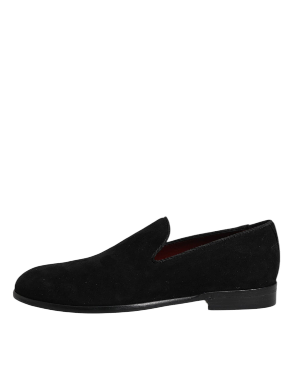 Dolce & Gabbana Black Suede Slipper Formal Shoes