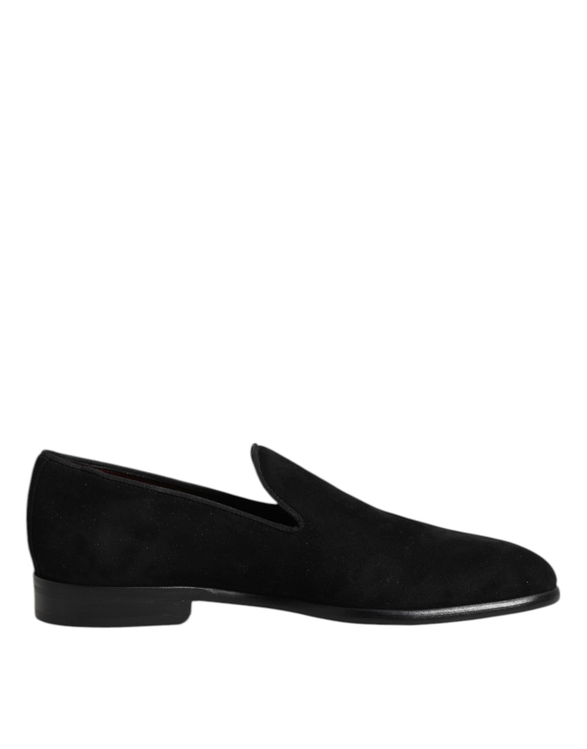 Dolce & Gabbana Black Suede Slipper Formal Shoes