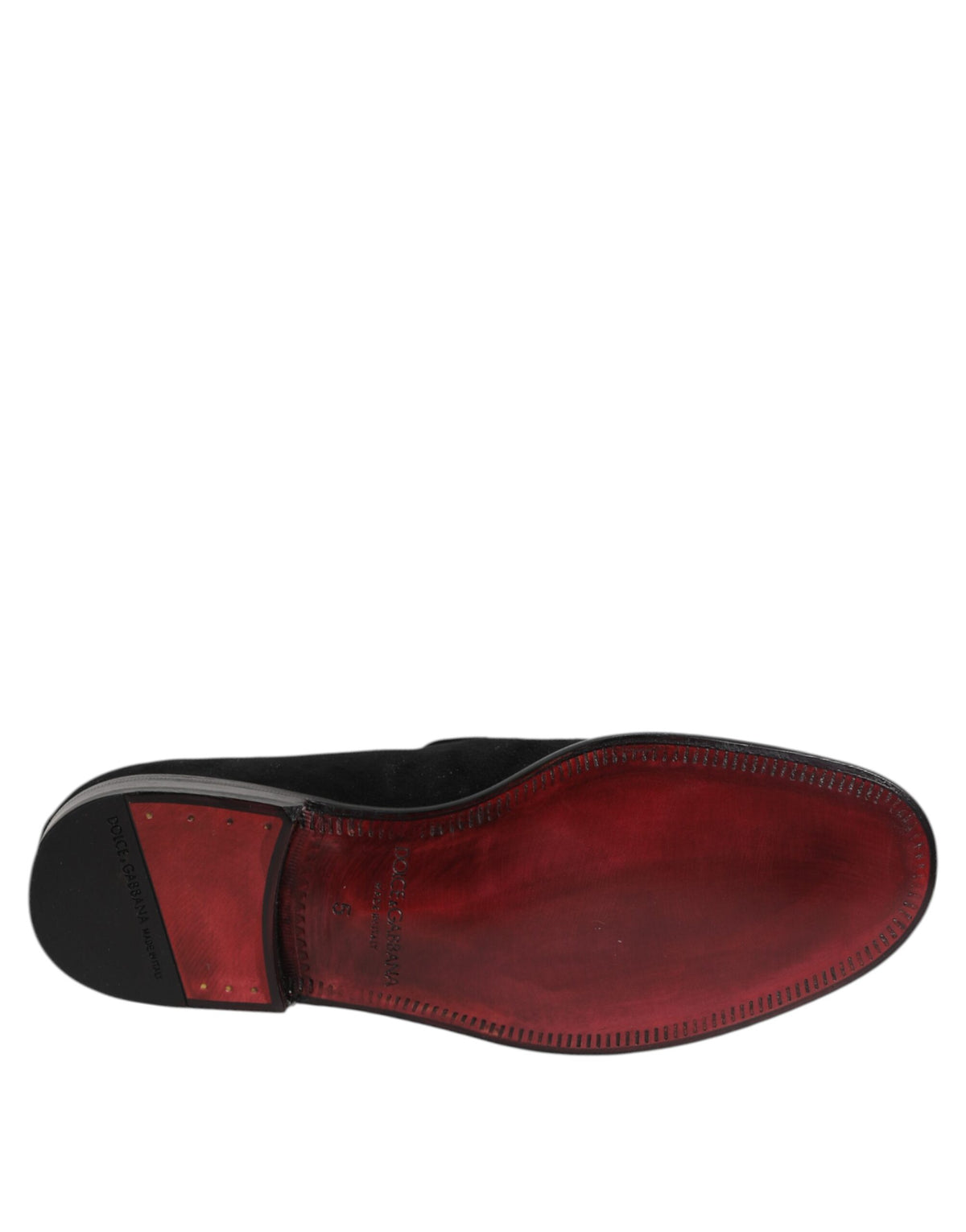 Dolce & Gabbana Black Suede Slipper Formal Shoes