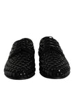 Dolce & Gabbana Schwarze Wildleder-Strass-Derby-Formelle Schuhe