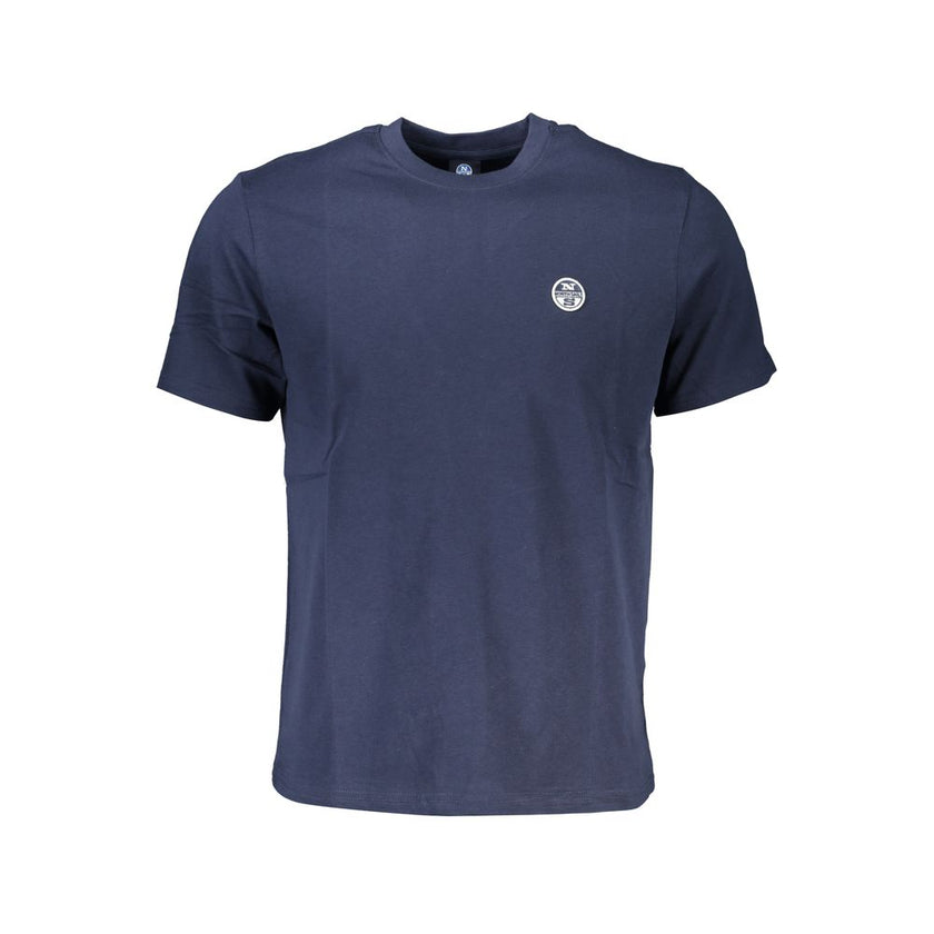 North Sails Blu Baumwoll-T-Shirt für Herren