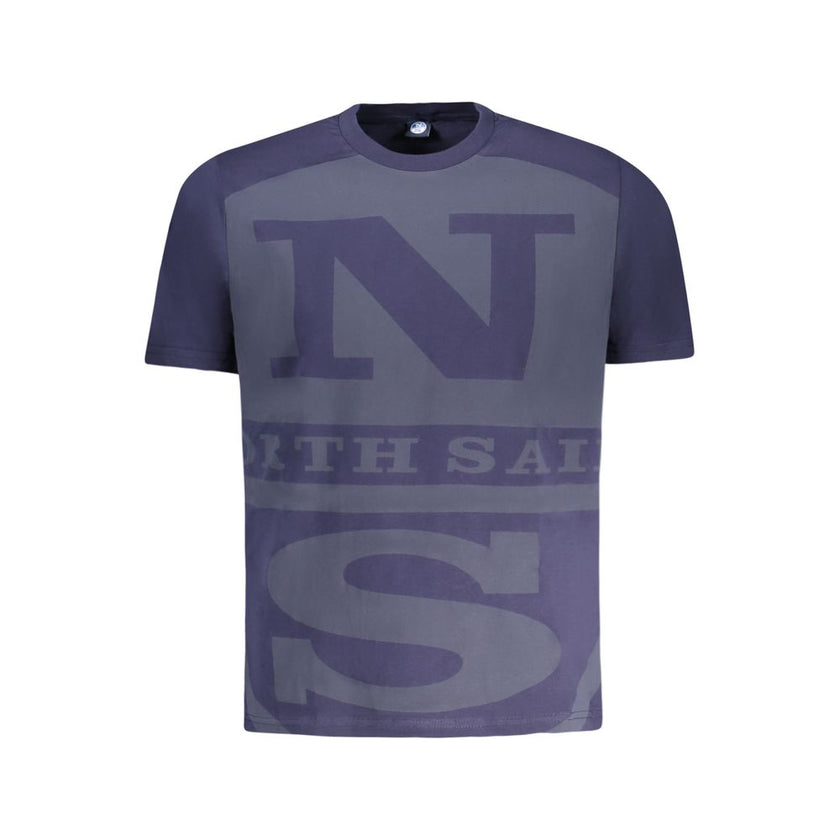 North Sails Blu Baumwoll-T-Shirt für Herren