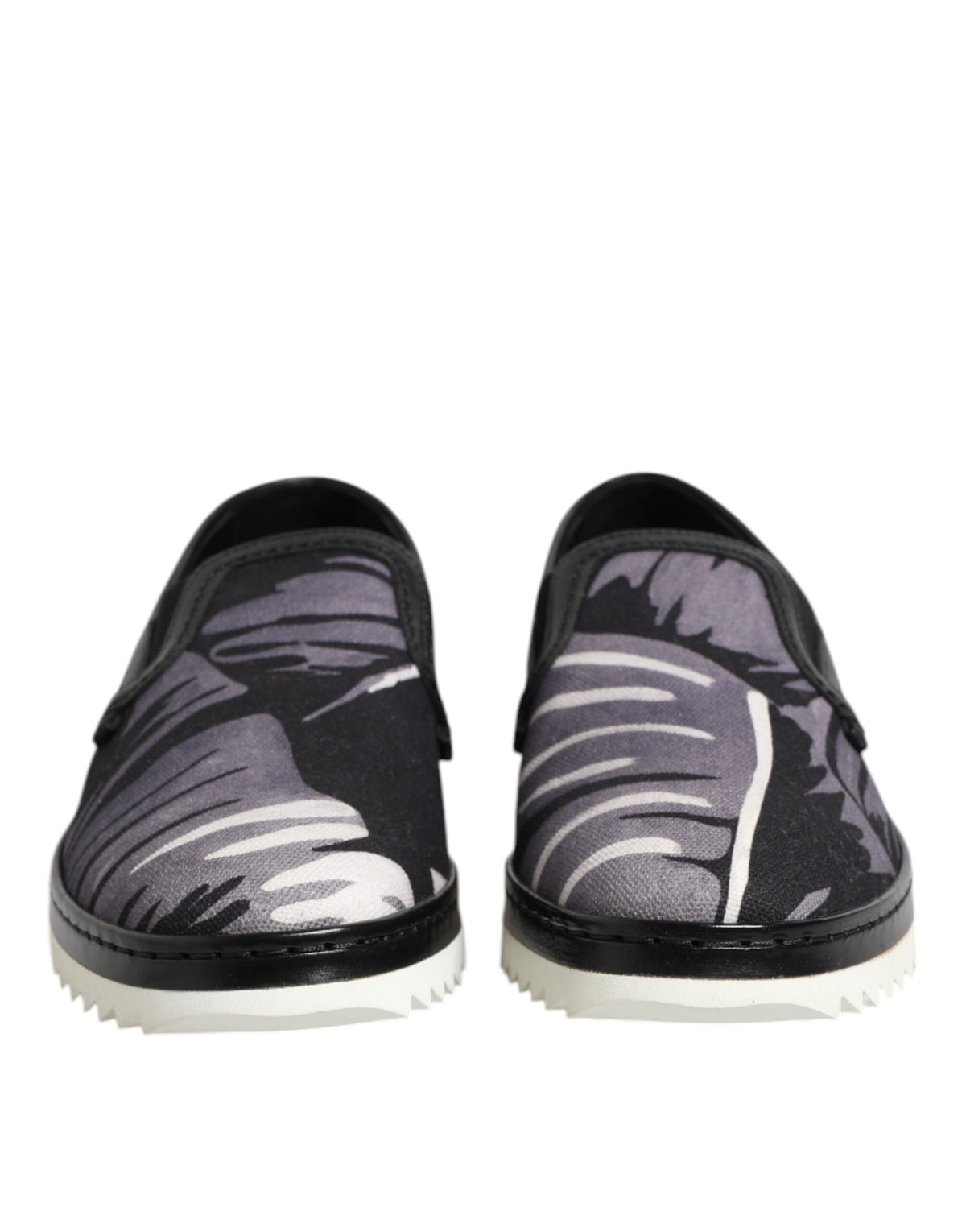 Dolce & Gabbana Black Tropical Slip-On Men's Sneakers Shoes