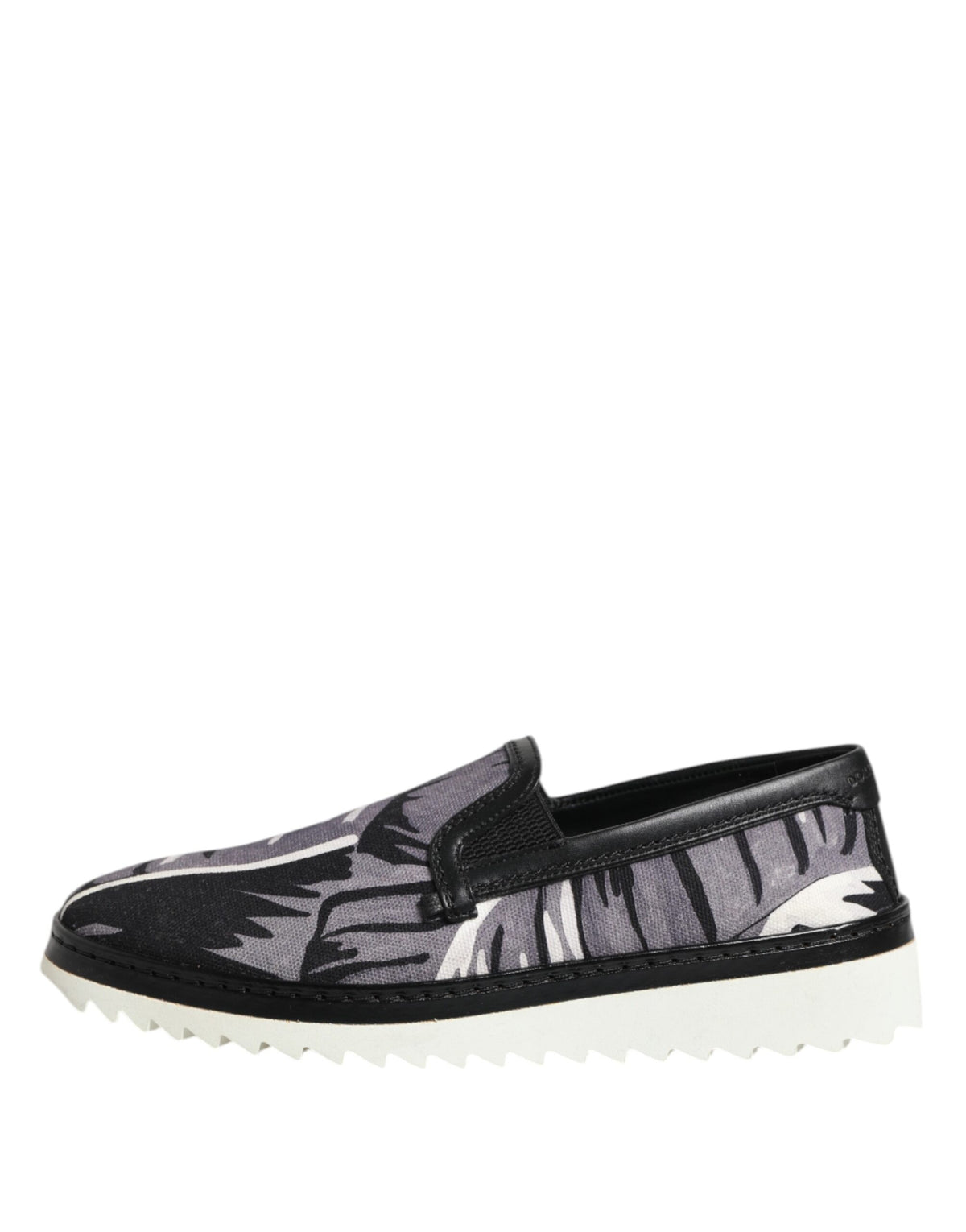 Dolce & Gabbana Black Tropical Slip-On Men's Sneakers Shoes