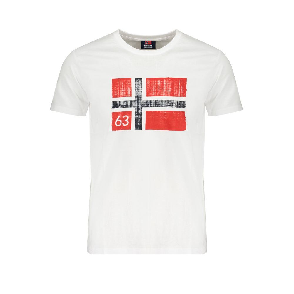 Norway 1963 Bianco Baumwoll-T-Shirt für Herren
