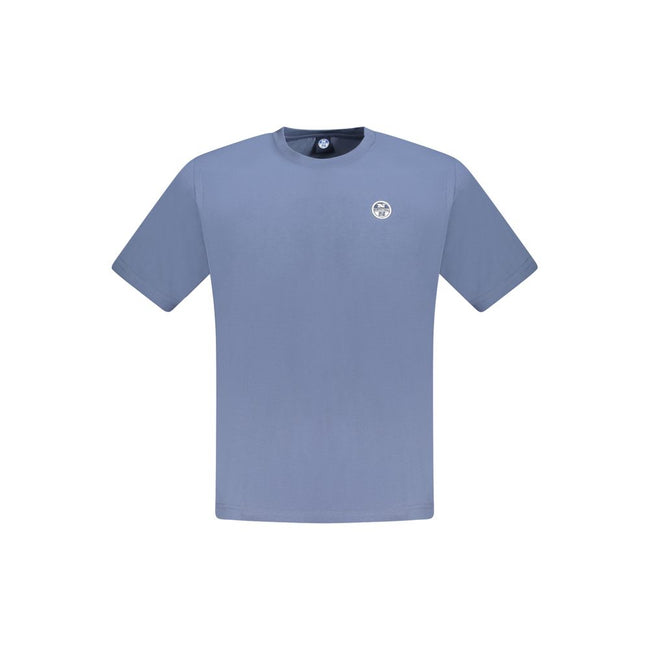North Sails Blu Baumwoll-T-Shirt für Herren