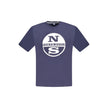 North Sails Blu Baumwoll-T-Shirt für Herren
