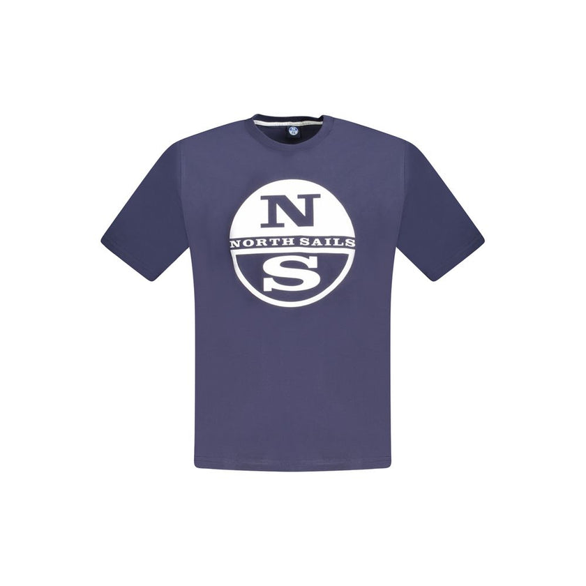 North Sails Blu Baumwoll-T-Shirt für Herren