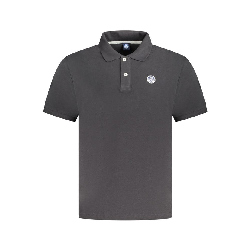 North Sails Schwarzes Herren-Poloshirt aus Baumwolle