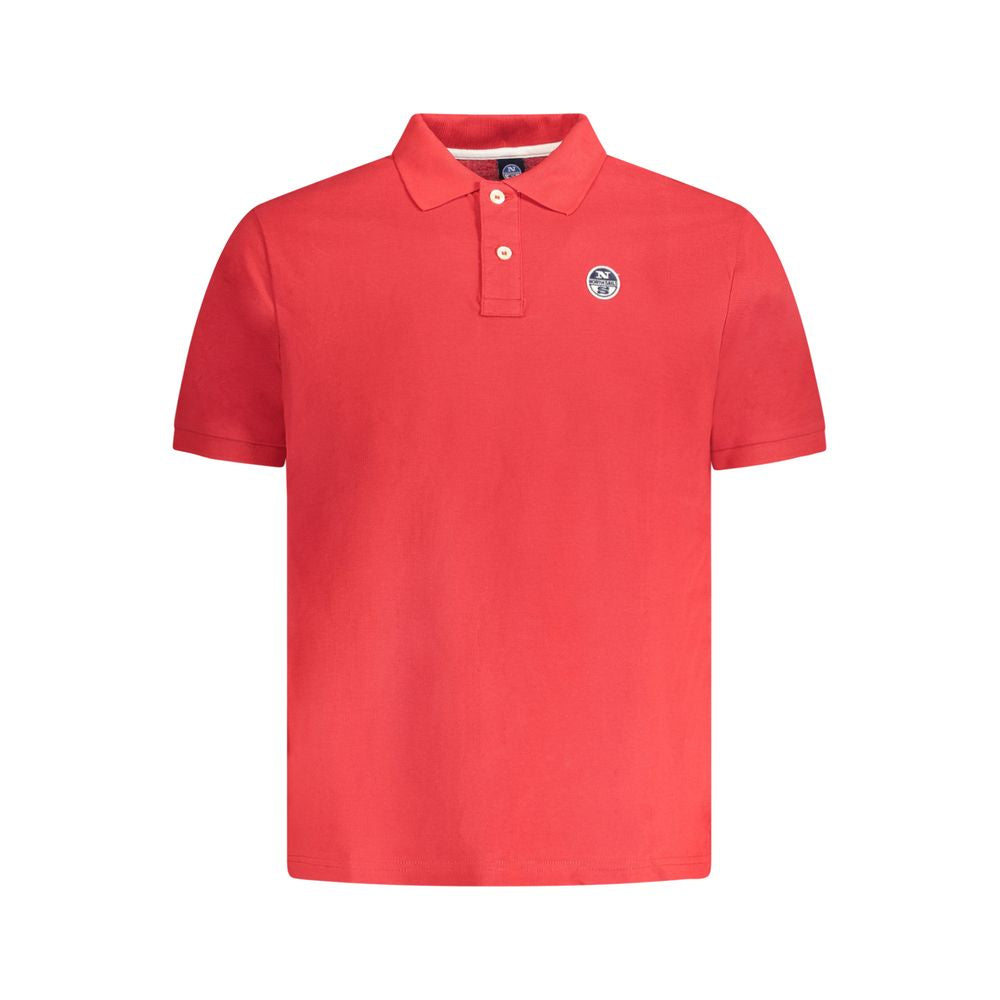 North Sails Rotes Baumwoll-Poloshirt für Herren