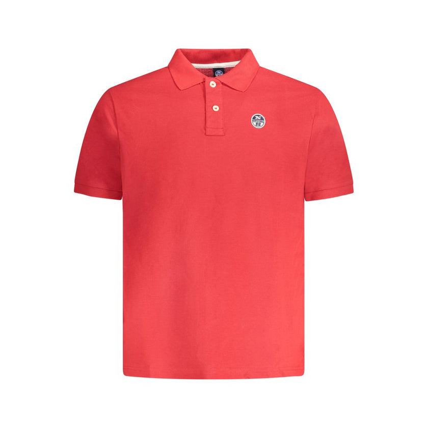North Sails Rotes Baumwoll-Poloshirt für Herren
