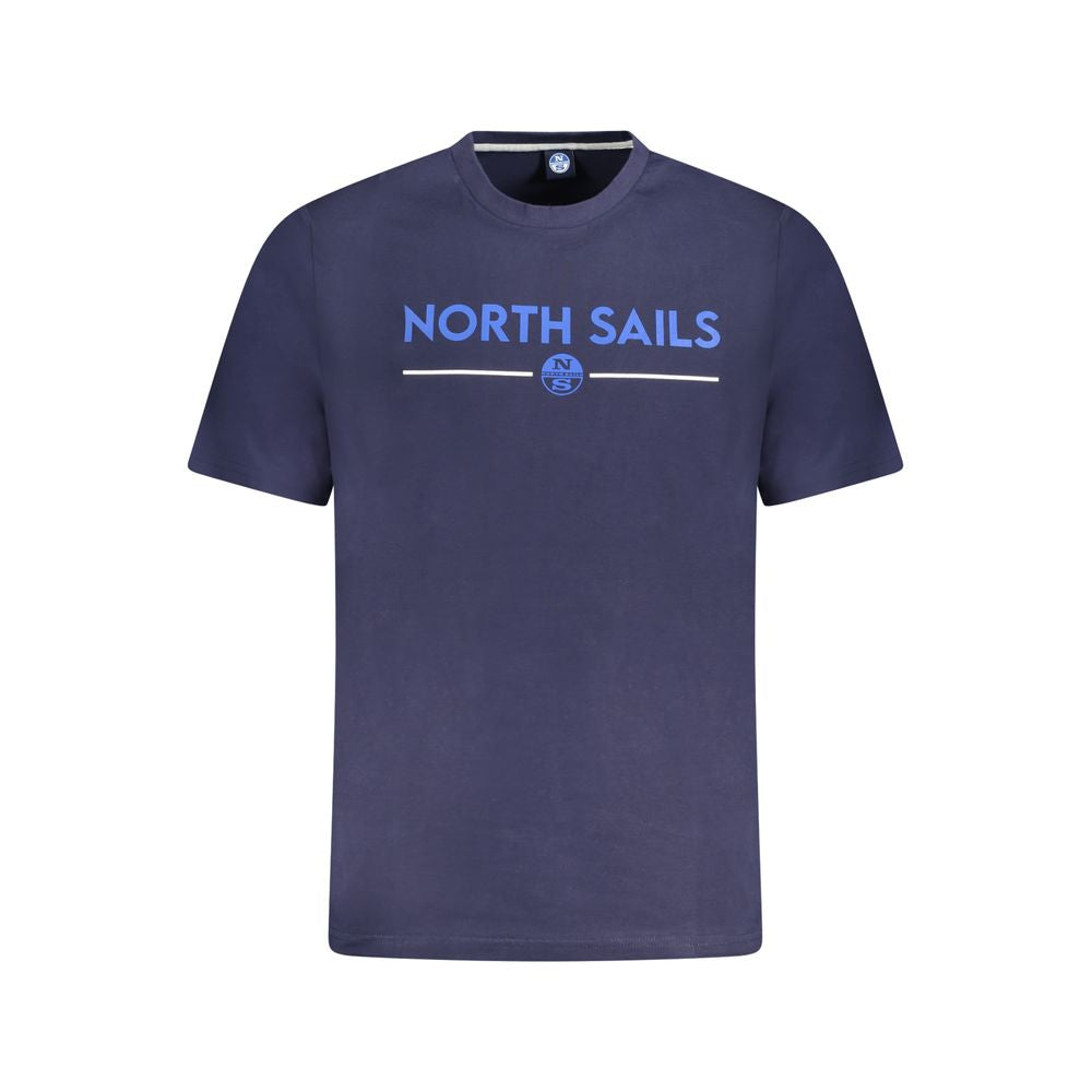 North Sails Blu Baumwoll-T-Shirt für Herren