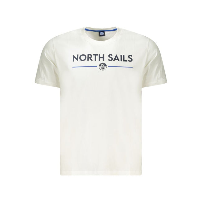 North Sails Bianco Baumwoll-T-Shirt für Herren