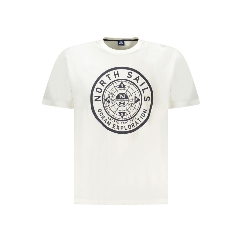 North Sails Weißes Baumwoll-T-Shirt für Herren