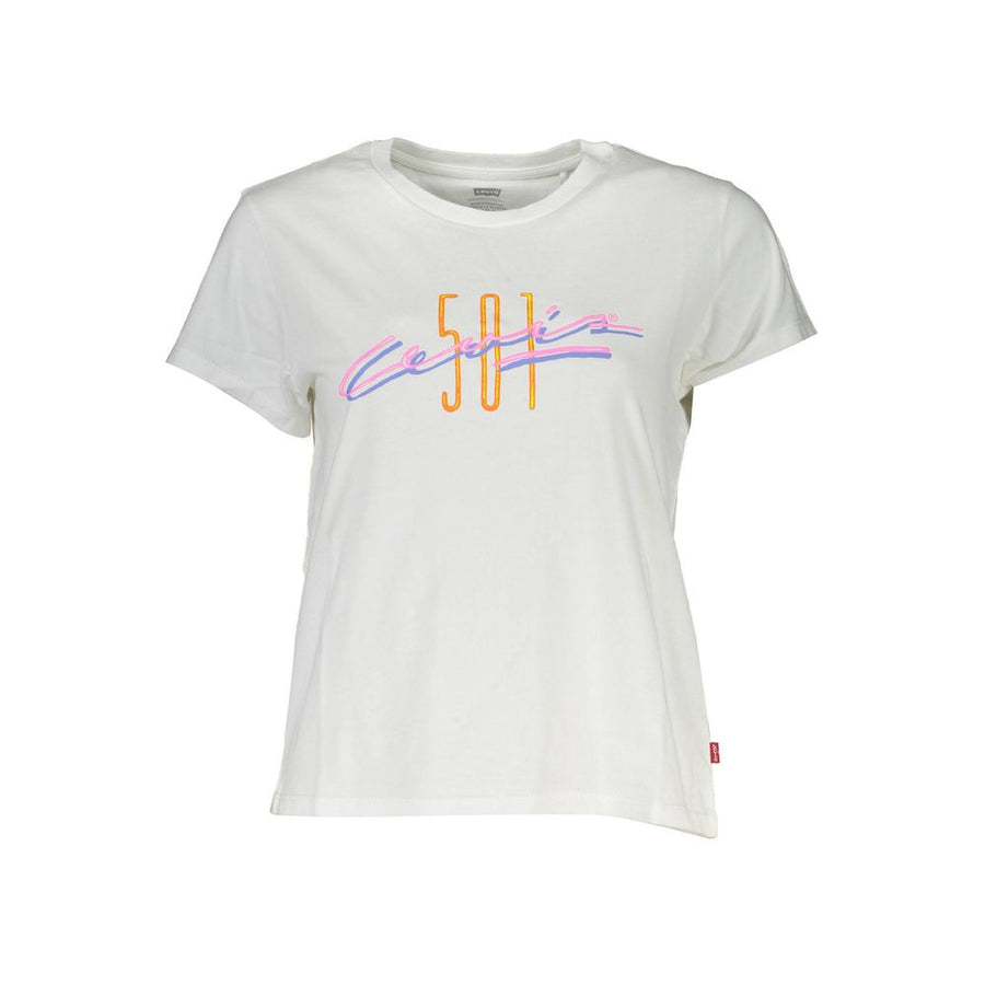 Levi's Women's White Cotton T-Shirt