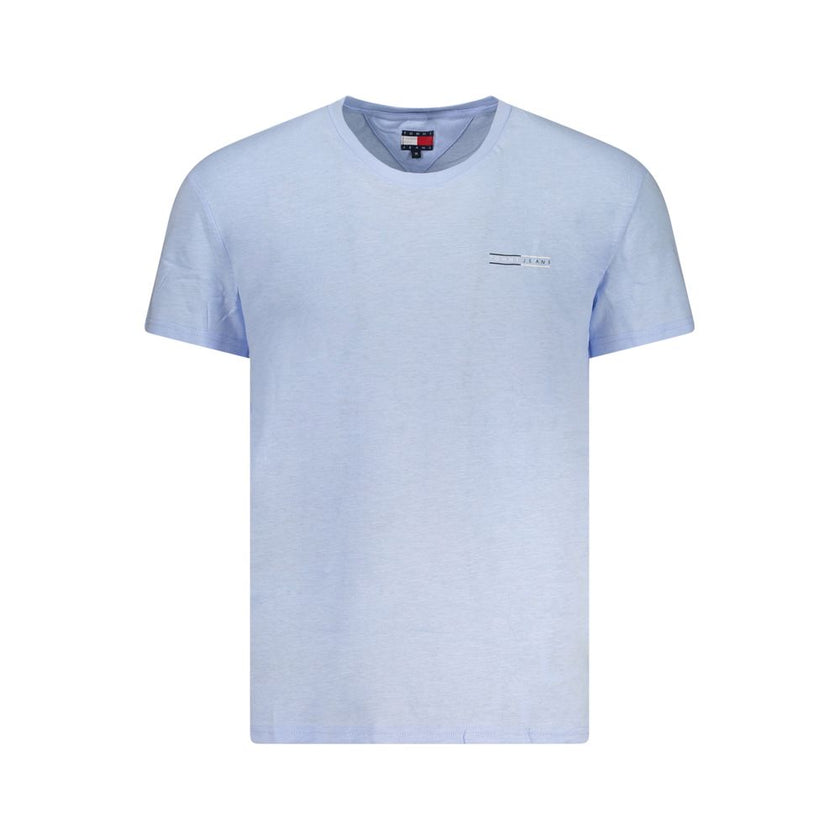 Tommy Hilfiger Azzurro Baumwoll-T-Shirt für Herren