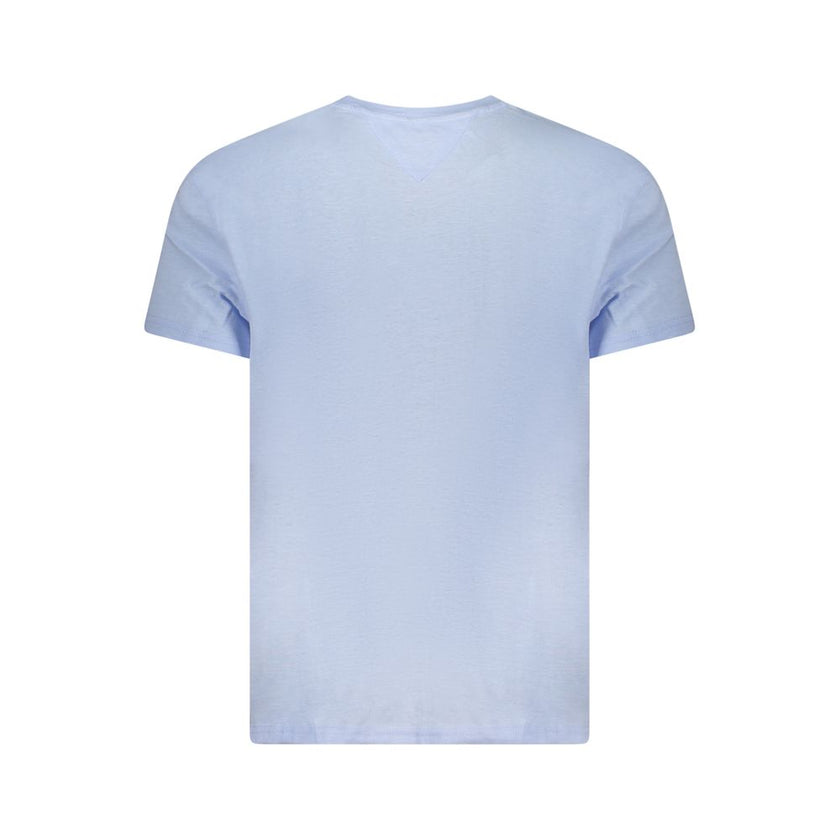 Tommy Hilfiger Azzurro Baumwoll-T-Shirt für Herren