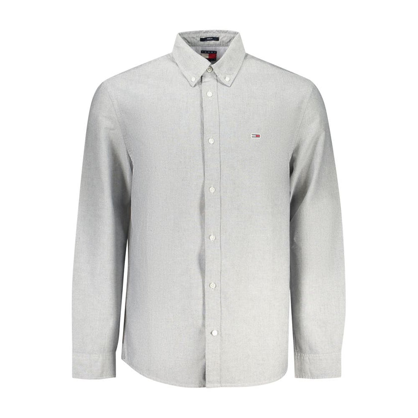Tommy Hilfiger Graues Baumwollhemd