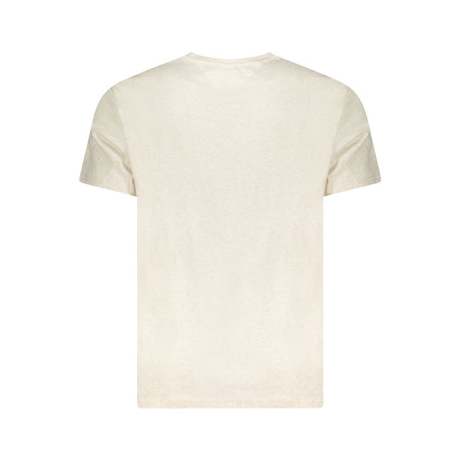 Tommy Hilfiger Beige Baumwoll-T-Shirt für Herren