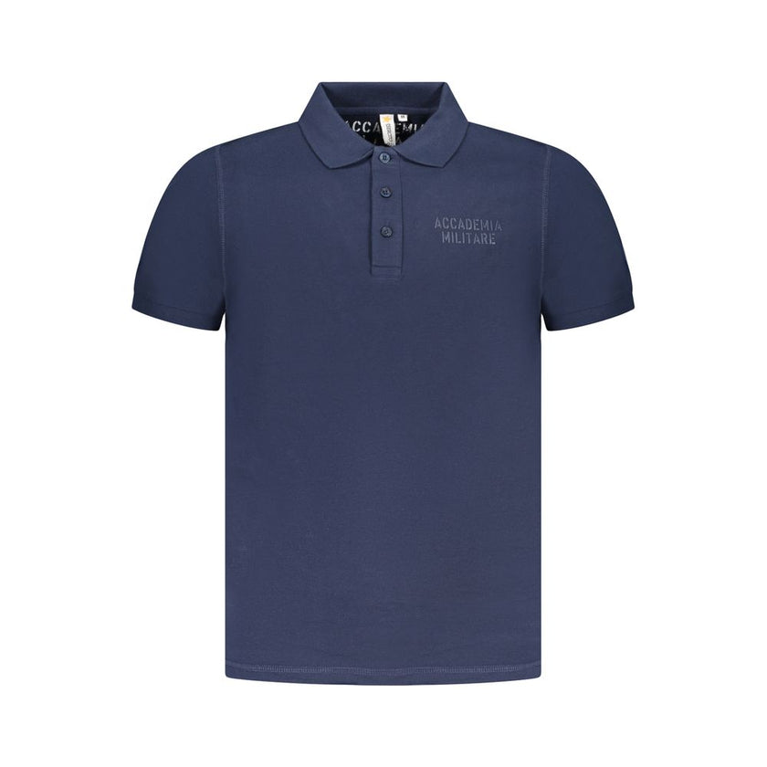 Accademia Militare Blu Cotton Herren Poloshirt
