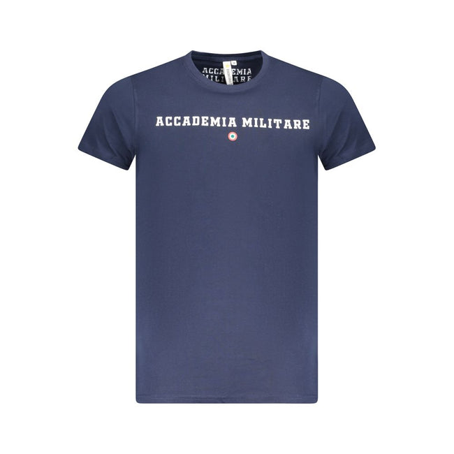 Accademia Militare Blu Baumwoll-T-Shirt für Herren