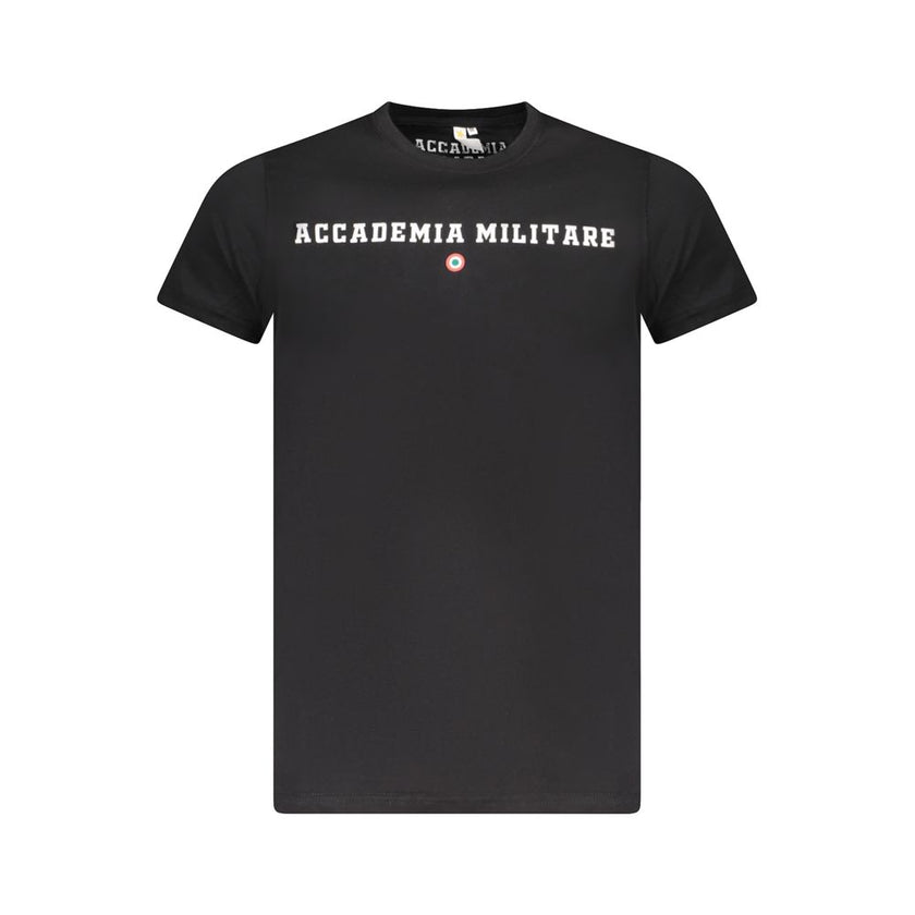 Accademia Militare Schwarzes Baumwoll-T-Shirt für Herren