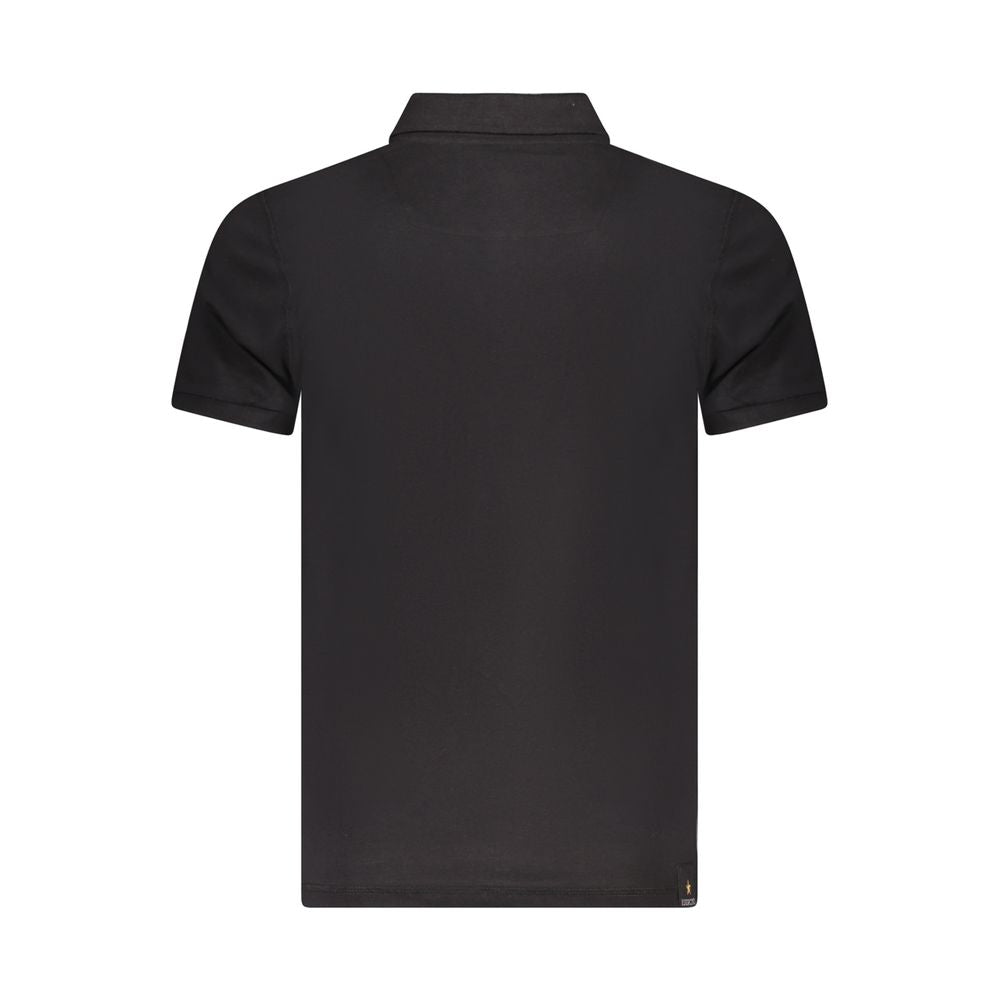 Accademia Militare Schwarzes Baumwoll-Poloshirt für Herren