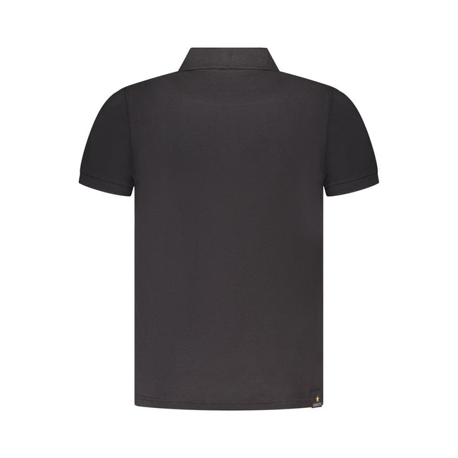 Accademia Militare Schwarzes Baumwoll-Poloshirt für Herren