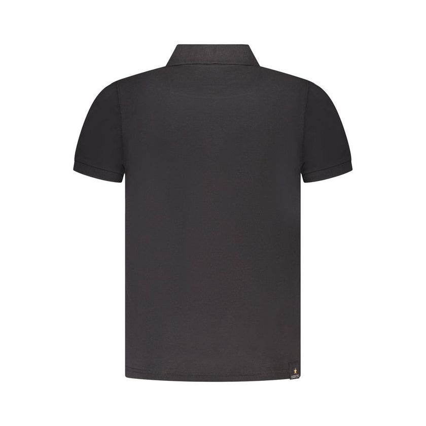 Accademia Militare Schwarzes Baumwoll-Poloshirt für Herren