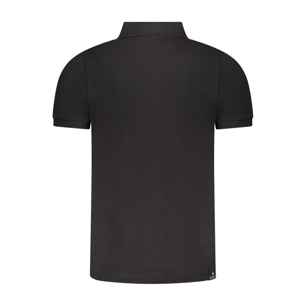Accademia Militare Schwarzes Herren-Poloshirt aus Baumwolle