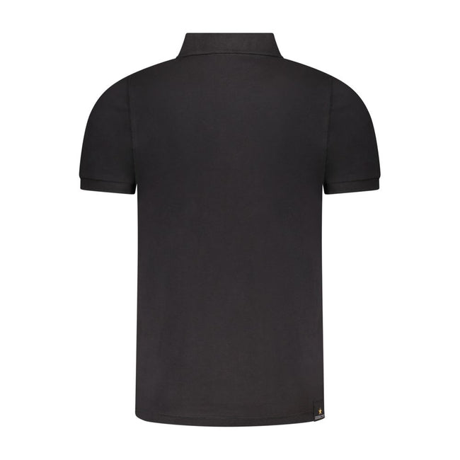 Accademia Militare Schwarzes Herren-Poloshirt aus Baumwolle