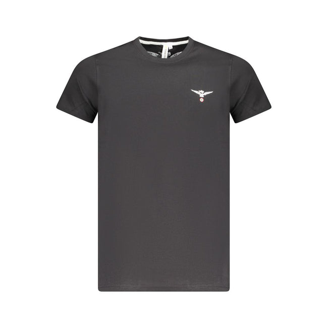 Accademia Militare Schwarzes Baumwoll-T-Shirt für Herren