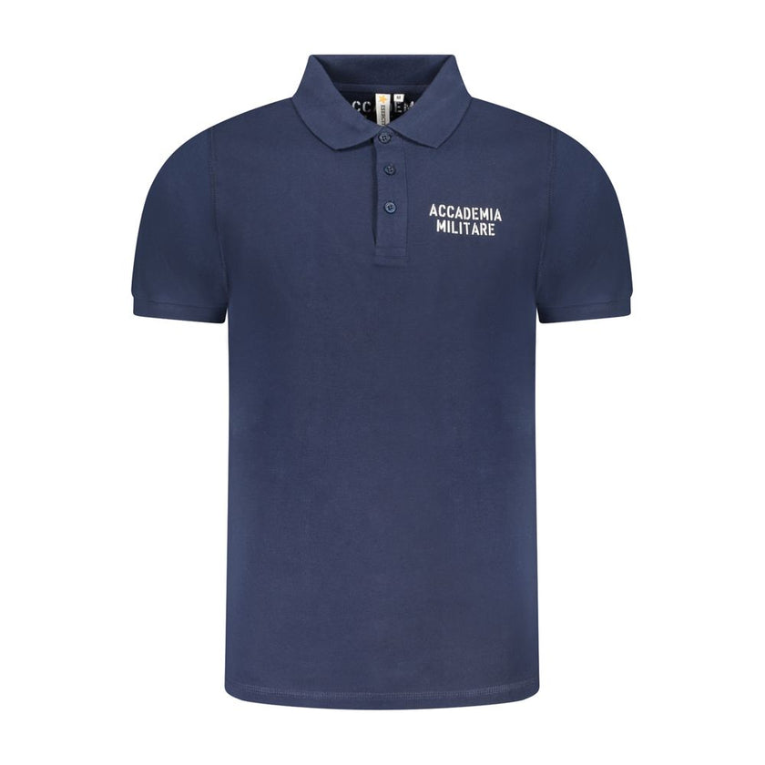 Accademia Militare Blu Cotton Herren Poloshirt