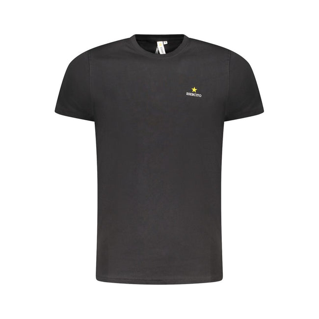 Esercito 1659 Schwarzes Baumwoll-T-Shirt für Herren