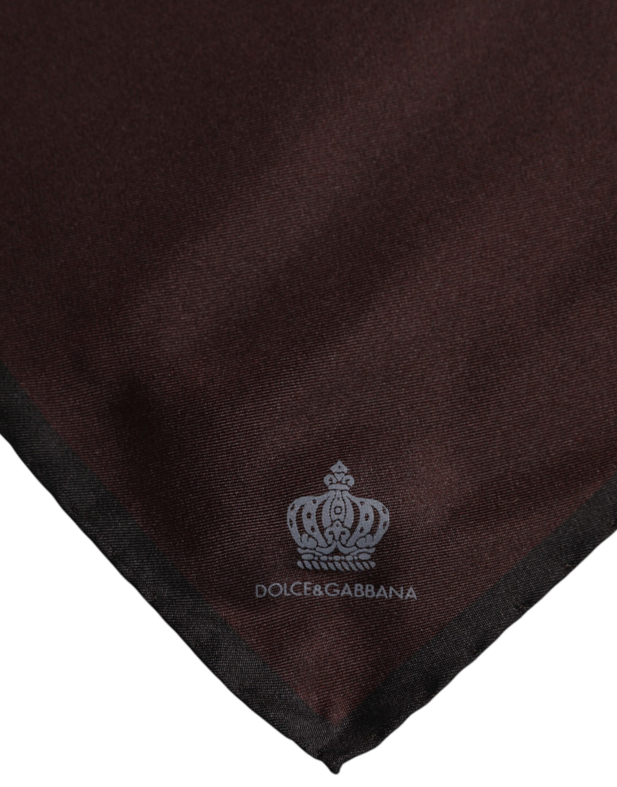 Dolce & Gabbana Brown DG Crown Silk Square Men's Foulard Scarf