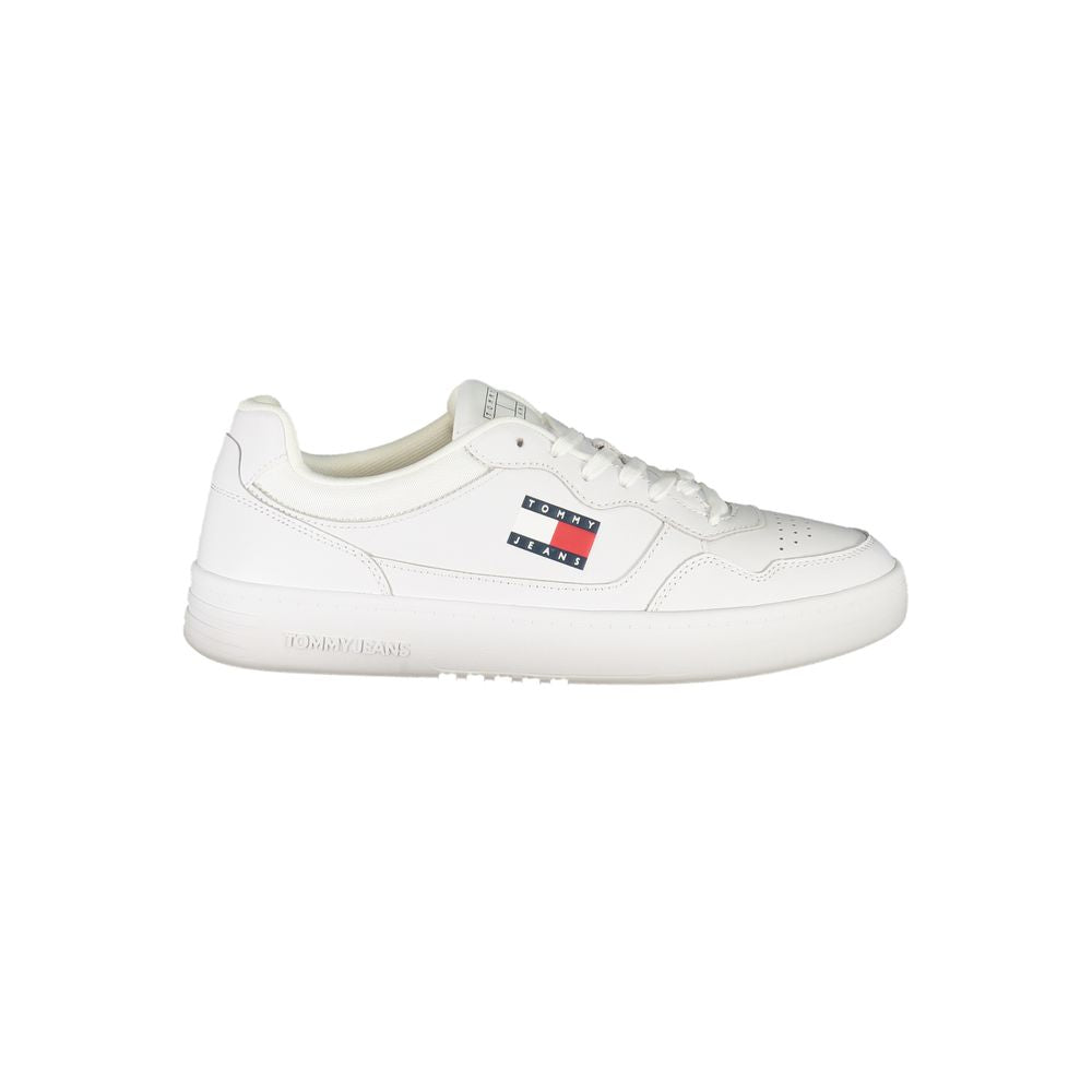 Tommy Hilfiger Bianco Herren-Sneaker weiß sportlich mit Logo und herausnehmbarer Einlegesohle