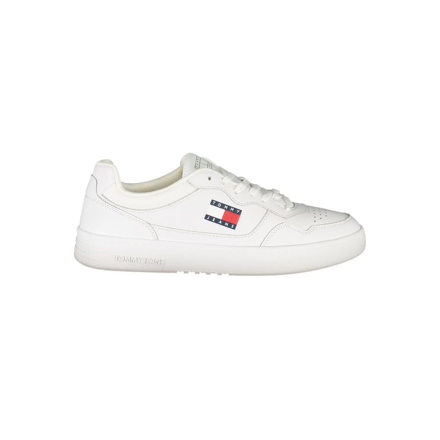 Tommy Hilfiger Bianco Herren-Sneaker weiß sportlich mit Logo und herausnehmbarer Einlegesohle