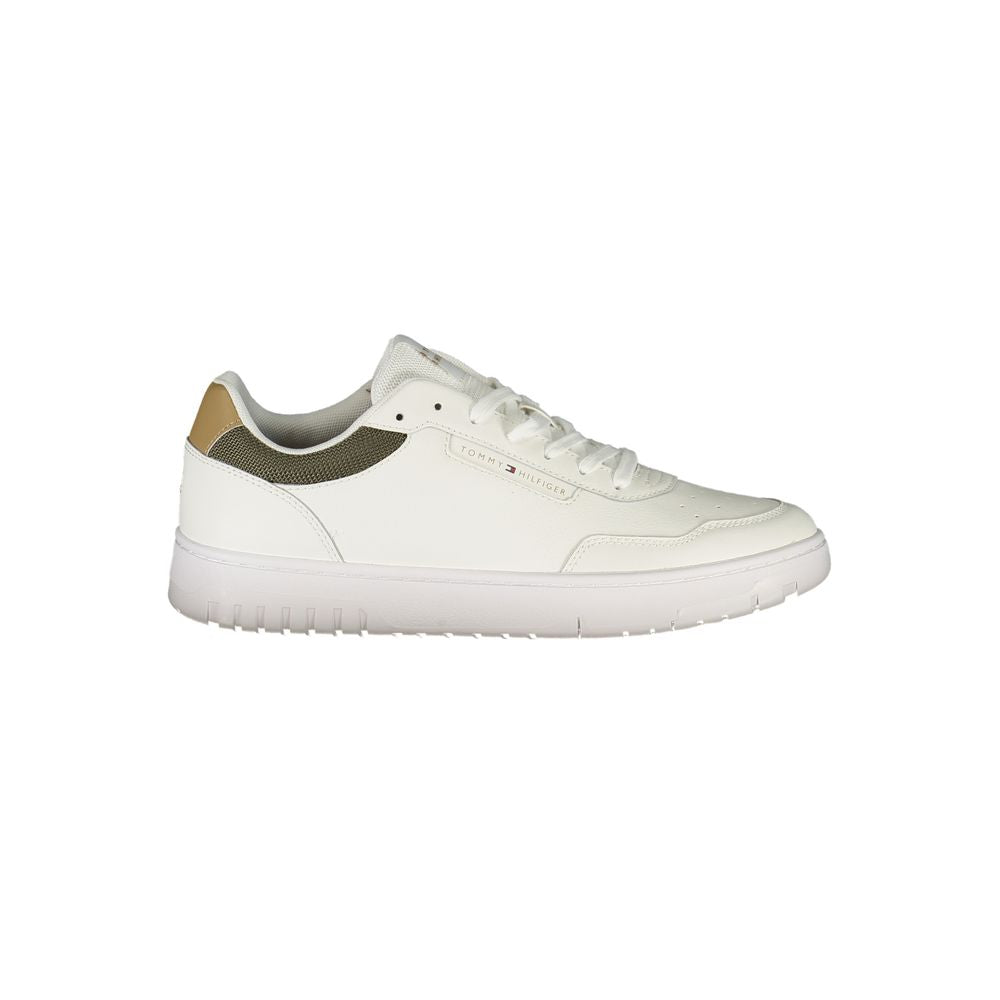 Tommy Hilfiger Men's White Polyester Sneakers