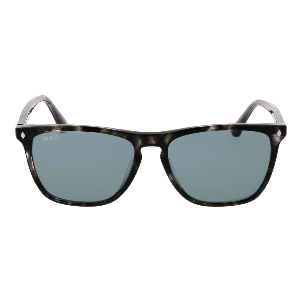 Web-Sonnenbrille aus schwarzem Acetat