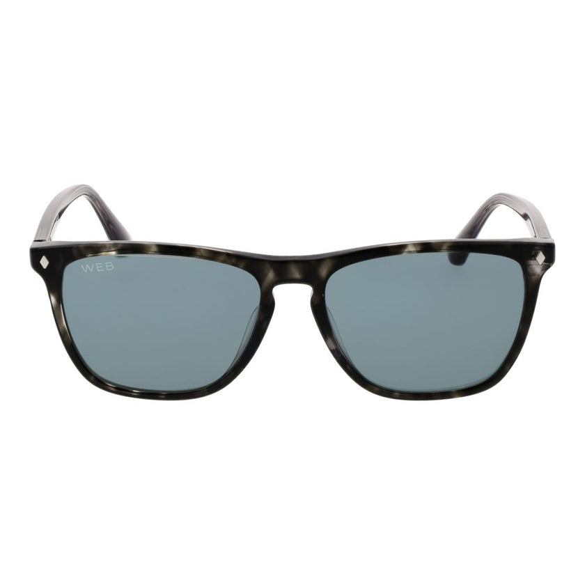 Web-Sonnenbrille aus schwarzem Acetat