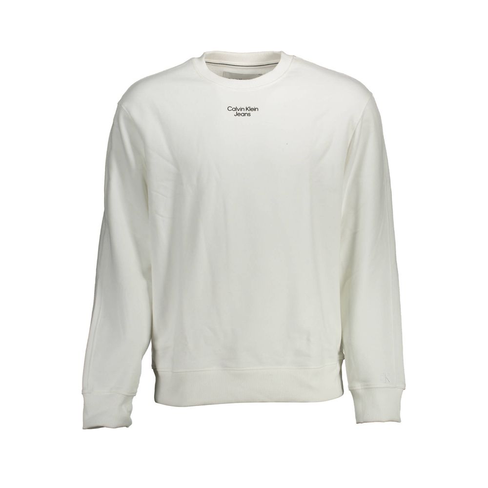 Calvin Klein Men's White Cotton Sweatshirt