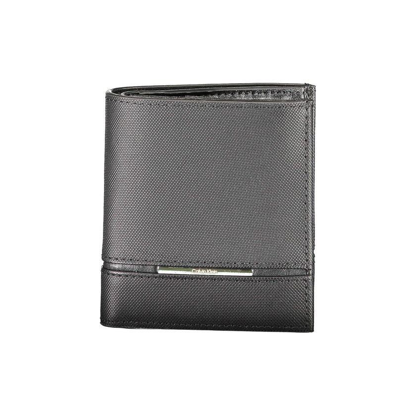 Calvin Klein Schwarzes Leder Portemonnaie
