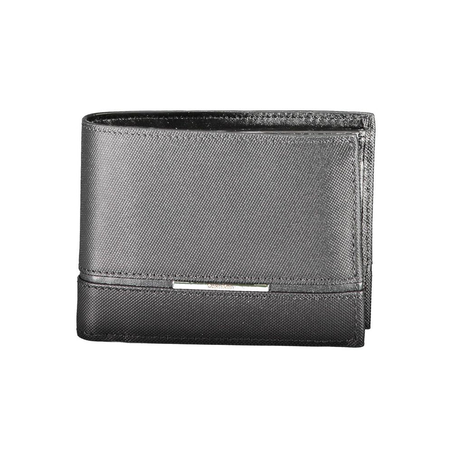 Calvin Klein Schwarzes Leder Portemonnaie für Herren