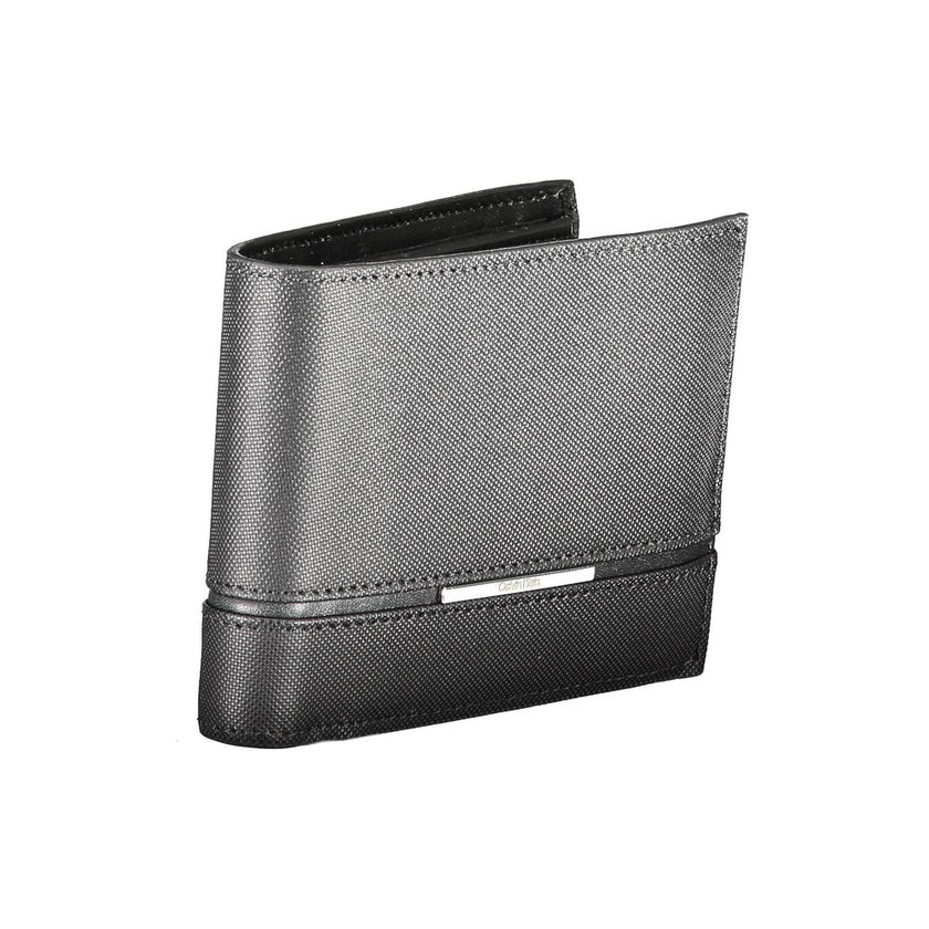 Calvin Klein Schwarzes Leder Portemonnaie für Herren