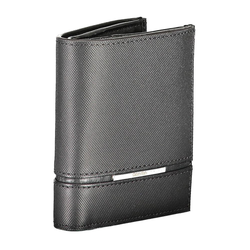Calvin Klein Schwarzes Leder Portemonnaie