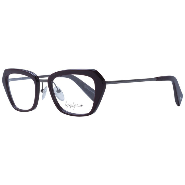 Yohji Yamamoto Burgunderfarbene Metall- und Kunststoffbrille (Gestelle)