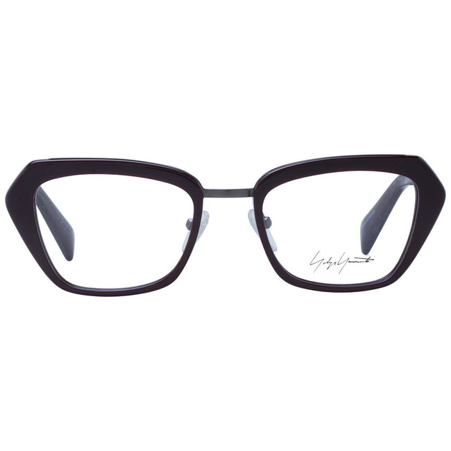 Yohji Yamamoto Burgunderfarbene Metall- und Kunststoffbrille (Gestelle)