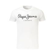Pepe Jeans Baumwoll-T-Shirt weiß mit kurzem Ärmel und Rundhalsausschnitt