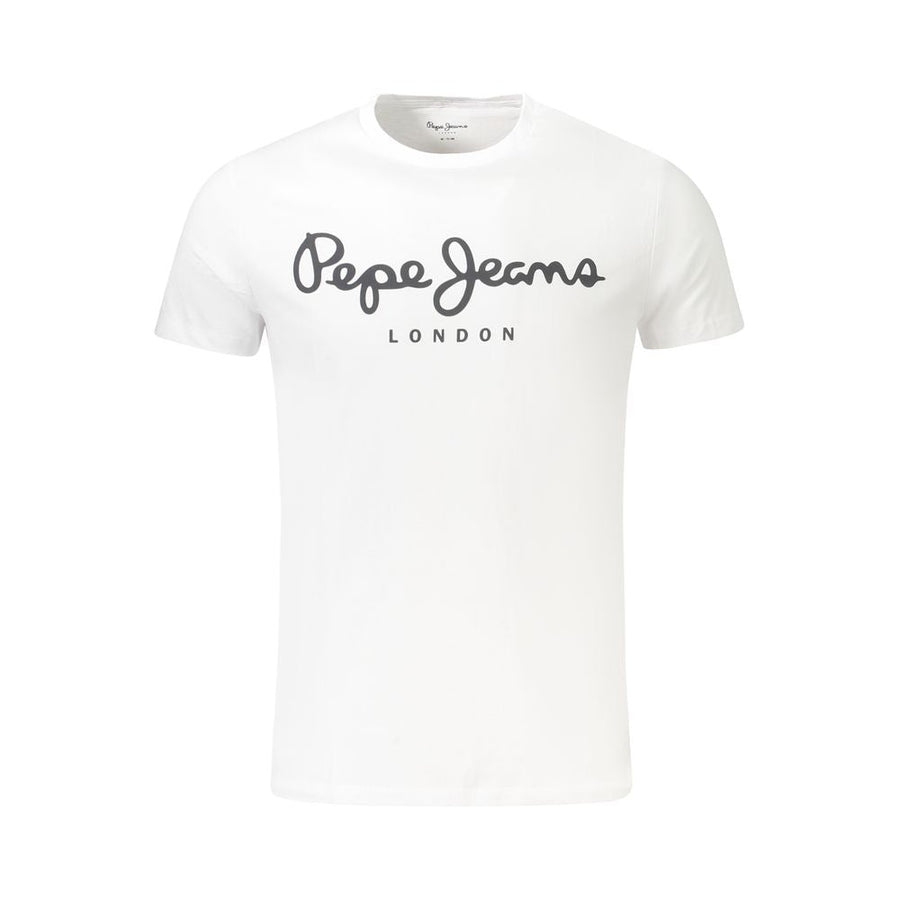 Pepe Jeans Baumwoll-T-Shirt weiß mit kurzem Ärmel und Rundhalsausschnitt